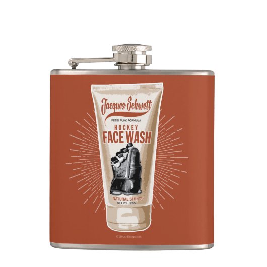 ジャックシュウェットホッケー顔ウォッシュ フラスク (正面)