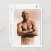 ジャックジョンソンアメリカンボクサーヴィンテージ写真ゲイ ポストカード (正面/裏面)
