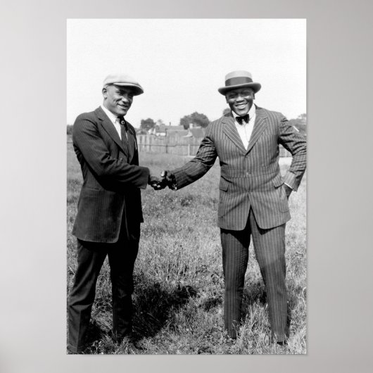 ジャックジョンソンタットジャクソンと握手 ポスター (正面)