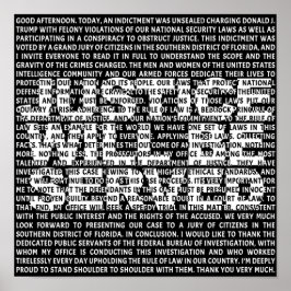 ジャックスミスアンチトランプ起訴の政治引用文 ポスター