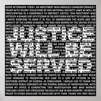 ジャックスミスアンチトランプ起訴の政治引用文 ポスター