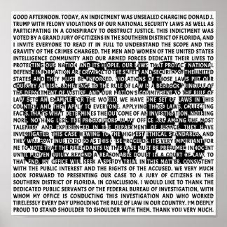 ジャックスミスアンチトランプ起訴政治引用文P ポスター