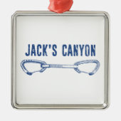 ジャックズキャニオンアリゾナロック登山Quickdraw メタルオーナメント (正面)