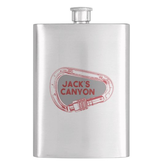 ジャックズキャニオン登山カラビナー フラスク (正面)