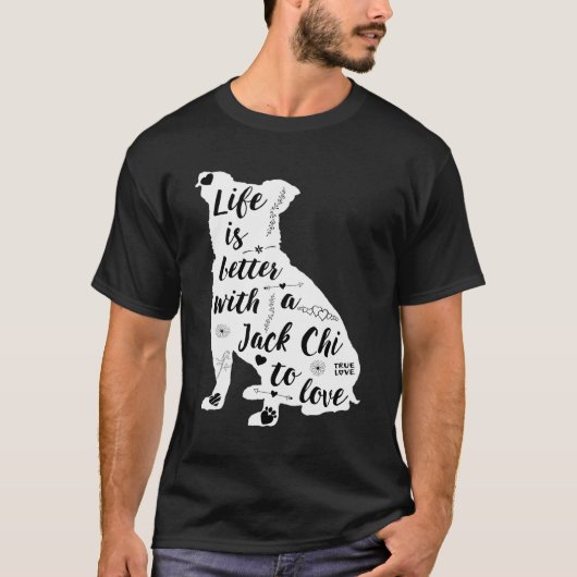 ジャックチーデザイン用ジャックチーシャツ愛犬家 Tシャツ (正面)