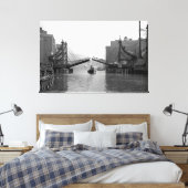 ジャックナイフドローブブリッジ – バッファローNY c.1899 キャンバスプリント (インサイチュ (寝室))