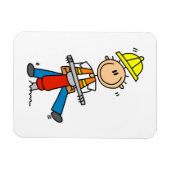 ジャックハンマーのギフト付き建築ワーカー マグネット (横)