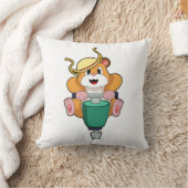 ジャックハンマー付きハムスター クッション (ブランケット)