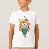 ジャックハンマー付きハムスター Tシャツ (正面)