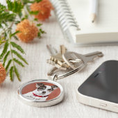 ジャックパーソナライズなラッセルテリアKeychain キーホルダー (側面)