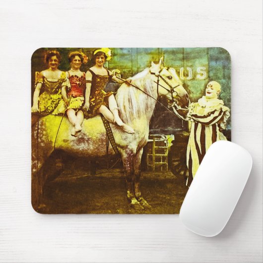 ジャックピエロおよび3人の女王のヴィンテージのサーカス マウスパッド (マウス)