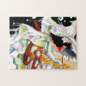 「ジャックフロストの絵画」M T ロスの妖精アート ジグソーパズル (横)