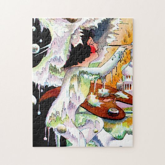 「ジャックフロストの絵画」M T ロスの妖精アート ジグソーパズル (縦)
