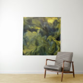 ジャックフロストインブルーグレーとイエローの抽象芸術アート タペストリー (インサイチュ)