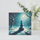 ジャックフロストクリスマス雪だるまフラットホリデーカード シーズンカード (スタンド正面)