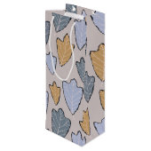 ジャックフロスト葉パターンワイン抱き枕 ワインギフトバッグ (裏面アングル)