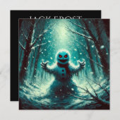 ジャックフロスト雪だるまクリスマス シーズンカード (正面/裏面)