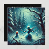 ジャックフロスト雪だるまクリスマス シーズンカード (正面/裏面)