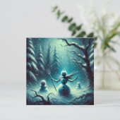 ジャックフロスト雪だるまクリスマス シーズンカード (スタンド正面)