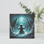 ジャックフロスト雪だるまクリスマス シーズンカード (スタンド正面)