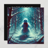 ジャックフロスト雪だるまクリスマス シーズンカード (正面/裏面)