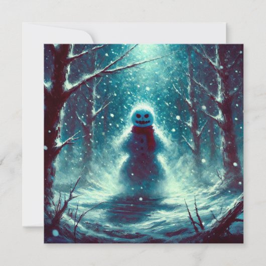 ジャックフロスト雪だるまクリスマス シーズンカード (正面)