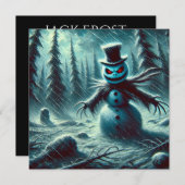 ジャックフロスト雪だるまクリスマス シーズンカード (正面/裏面)