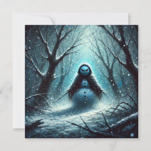 ジャックフロスト雪だるまクリスマス シーズンカード (正面)