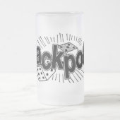 ジャックポットすりガラス製ビアマグ フロストグラスビールジョッキ (中央)