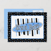 ジャックポット男の子の赤ちゃんシャワー招待状ポストカー インビテーションポストカード (正面/裏面)