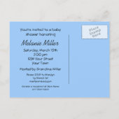 ジャックポット男の子の赤ちゃんシャワー招待状ポストカー インビテーションポストカード (裏面)