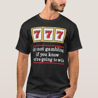 ジャックポット 777 スロットマシン カジノ ラッキー ギャンブル ゲーム Tシャツ