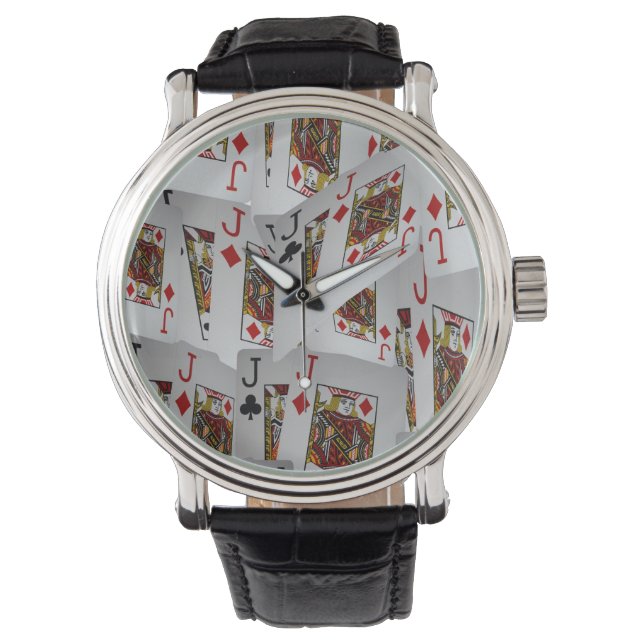 ジャックポーカーカードパターン、 腕時計 (正面)