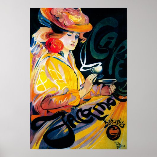 ジャックモットカフェ�ヴィンテージポスターヨーロッパ ポスター (正面)