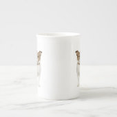 ジャックラッセルのクリスマスの骨灰磁器のマグ ボーンチャイナマグカップ (正面)