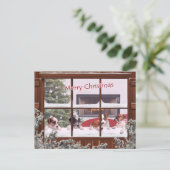 ジャックラッセルのクリスマスは挨拶を望みます シーズンポストカード (スタンド正面)