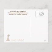 ジャックラッセルのクリスマスは挨拶を望みます シーズンポストカード (裏面)