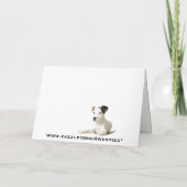 ジャックラッセルのクリスマスは挨拶状を望みます シーズンカード (裏面)