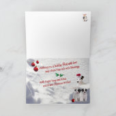 ジャックラッセルのクリスマスは挨拶状を望みます シーズンカード (内部)