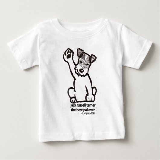 ジャックラッセルのベストの友達 ベビーTシャツ (正面)