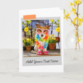 ジャックラッセルのユーモアカード カード (黄色い花)