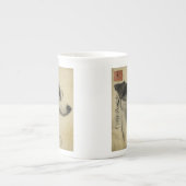 ジャックラッセルのヴィンテージの郵便はがき ボーンチャイナマグカップ (正面)