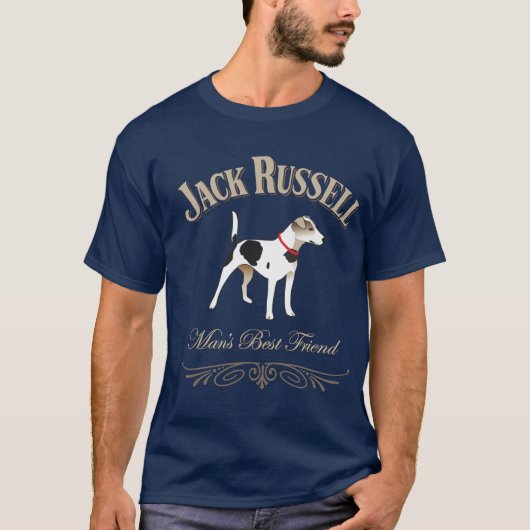 ジャックラッセルの人で親友 Tシャツ (正面)