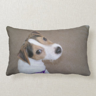 ジャックラッセルの子犬の枕 ランバークッション