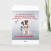 ジャックラッセルの子犬は私のバレンタインの挨拶状です シーズンカード (裏面)