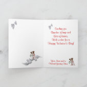 ジャックラッセルの子犬は私のバレンタインの挨拶状です シーズンカード (内部)