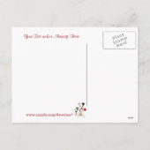 ジャックラッセルの子犬は鉱山のバレンタイン版2です シーズンポストカード (裏面)