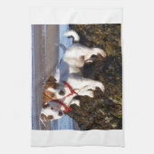 ジャックラッセルの子犬 キッチンタオル (縦)