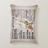 ジャックラッセルの特性の枕 アクセントクッション (裏面(縦))