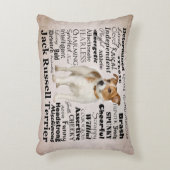 ジャックラッセルの特性の枕 アクセントクッション (正面(垂直))